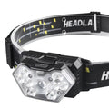 USB Rechargeable 9 LED Motion Sensor Headlamp - Portable Headlight for Fishing, Camping, and Outdoor Work