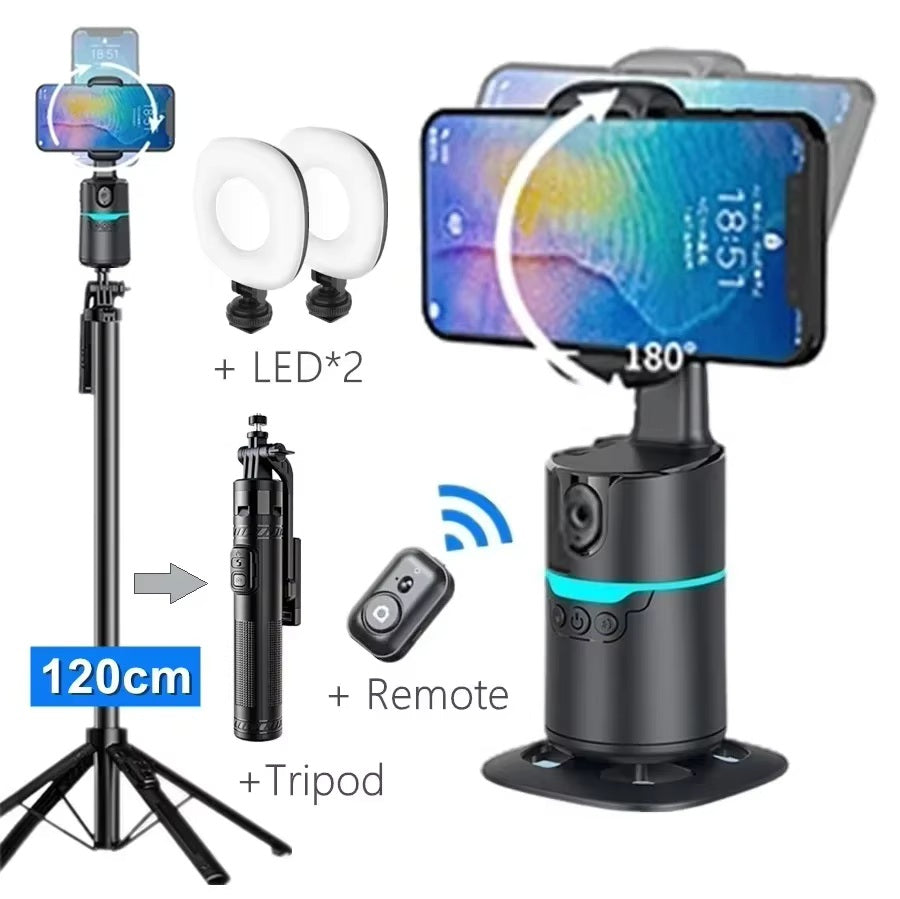 360° Rotation Smartphone Gimbal Stabilizer Face Tracker Selfie Stick Tripod with Remote and Gesture Control for Live Video Shoot