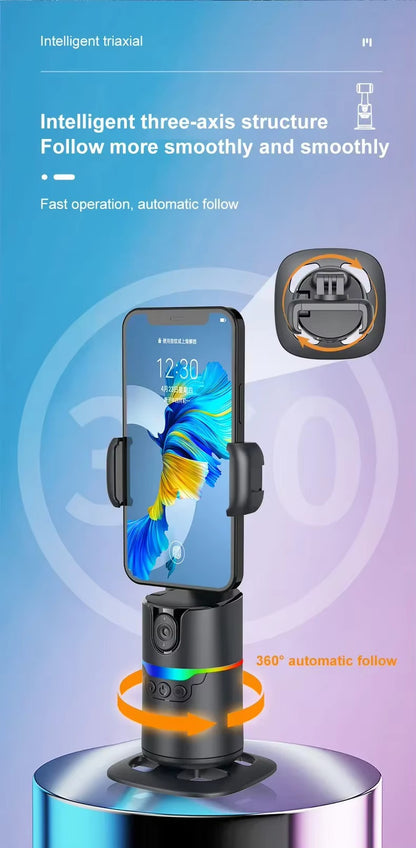 360° Rotation Smartphone Gimbal Stabilizer Face Tracker Selfie Stick Tripod with Remote and Gesture Control for Live Video Shoot
