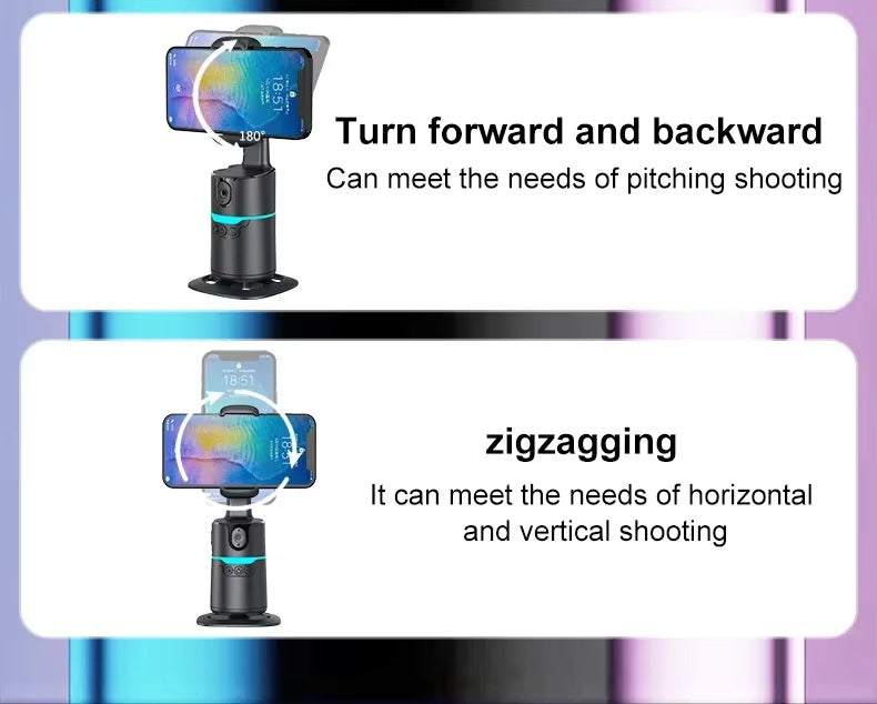 360° Rotation Smartphone Gimbal Stabilizer Face Tracker Selfie Stick Tripod with Remote and Gesture Control for Live Video Shoot